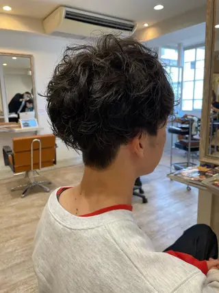 ショート パーマ メンズ 小顔/似合わせカット 杉山莉菜のヘアスタイル