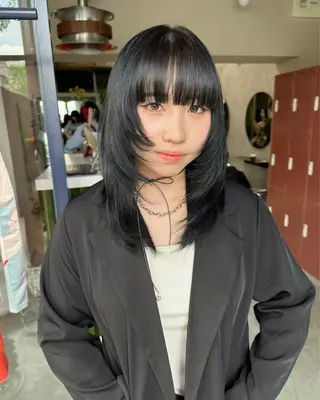 ロング 梅田デザインカラー 🌈🏆ヒノキのヘアスタイル