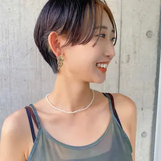 ショート カラー 似合わせレイヤー/ ケアパーマ/高倉のヘアスタイル