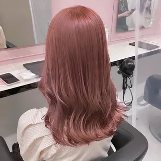 セミロング カラー ヘアアレンジ 💕上野美容師☁ ブリーチ💖サワのヘアスタイル