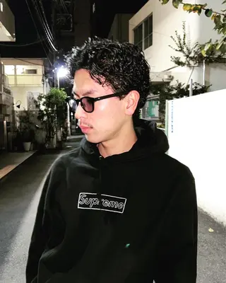 ショート パーマ メンズ メンズ専門ブリー チカラー⚡️リュウジのヘアスタイル