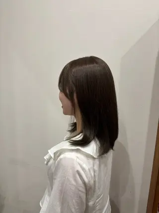 セミロング カラー 兼子莉彩 /暗髪🤎/暖色🍒のヘアスタイル