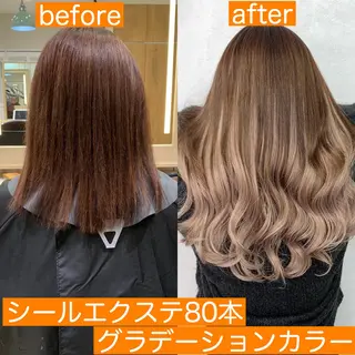 ロング カラー ヘアアレンジ マツエク・マツパ TATSUYA アートディレクターのヘアスタイル