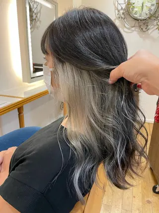 カラー ブリーチ毛矯正.髪質 改善.髪にドラマをのヘアスタイル