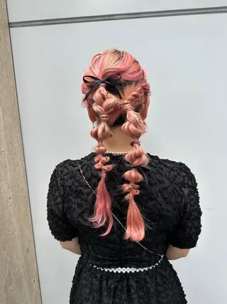 ロング カラー ヘアアレンジ iizuka akiのヘアスタイル