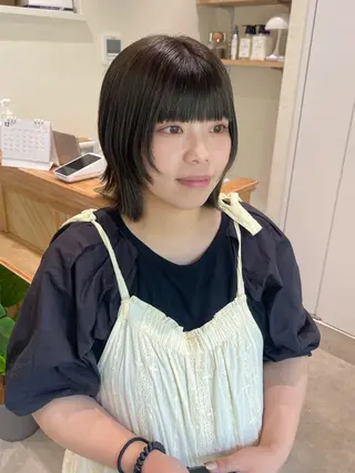 ショート カラー ミレイ/layer/ ブリーチなしWカラーのヘアスタイル