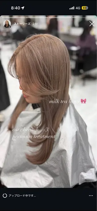 ロング 艶髪ハイトーンカラー 渋谷🎀ririkaのヘアスタイル