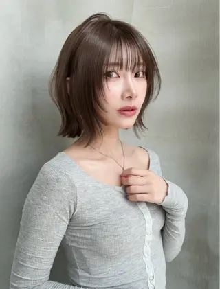 ミディアム ヘアアレンジ 大宮縮毛矯正💖 レイヤー🌈櫻井のヘアスタイル