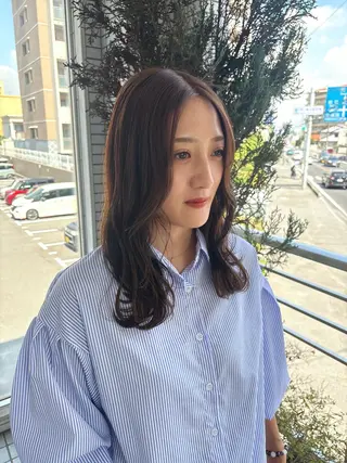 セミロング 倉敷サロンドクロエ ꕀ井上恋夢ꕀのヘアスタイル