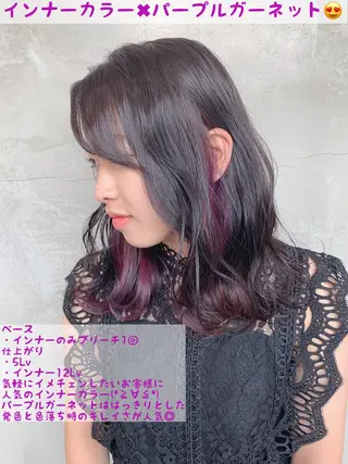セミロング カラー 【渋谷で人気】艶髪× 髪質改善/ツヤカラーのヘアスタイル
