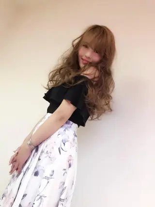 ロング カラー パーマ ヘアアレンジ ネイル マツエク・マツパ 吉川 宙翔のヘアスタイル