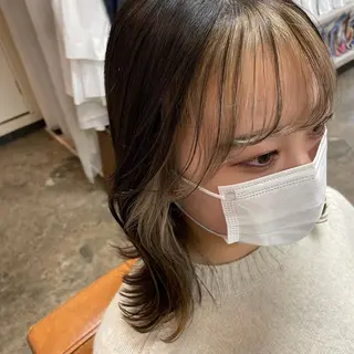 ミディアム カラー 北川 智海のヘアスタイル