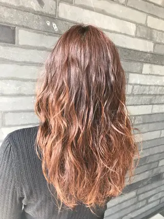 ロング パーマ 🌕透明感カラー @ENTER大名のヘアスタイル