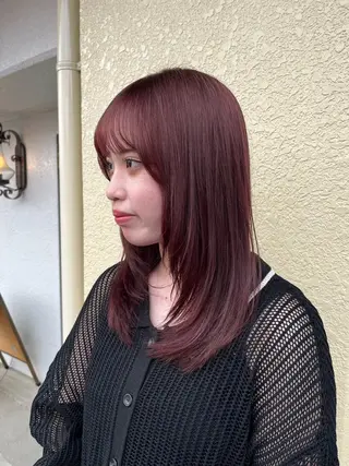 セミロング 🫧透明感カラー× レイヤー🫧HARUのヘアスタイル