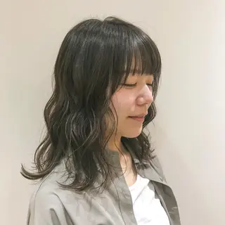 セミロング カラー 大阪ヴィーガンサロン KANAKOのヘアスタイル