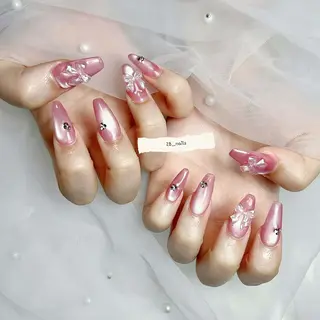 ロング リナ ⭐️のネイルデザイン