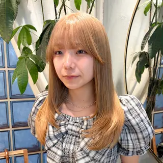 ミディアム カラー ♥️ボブ縮毛矯正/暖 色/minami♥️のヘアスタイル