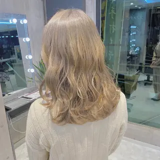 セミロング カラー ヘアアレンジ メンズ キッズ ブリーチの髪様 MASATOのヘアスタイル