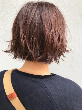 ミディアム ayane⭐️ボブ・ ショート・パーマのヘアスタイル