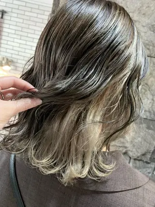 ミディアム カラー 蓮見友里 PiSTA／portのヘアスタイル