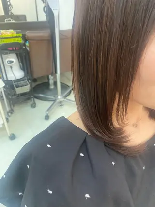 ミディアム 池田 朱李のヘアスタイル
