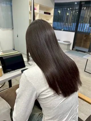 ロング パーマ 🍒モテ暖色カラー × うる艶✧ ゆなのヘアスタイル