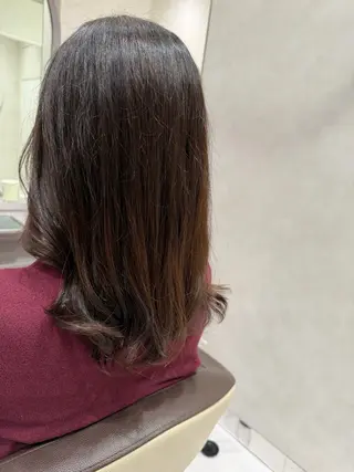 セミロング パーマ 韓国風🌷✨ 守屋紗希のヘアスタイル