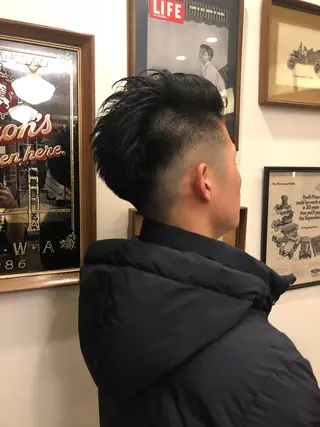 ショート パーマ メンズ 木村 りきのヘアスタイル