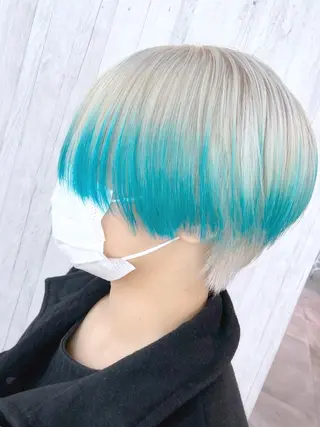 ミディアム カラー ☁️ケアブリーチ¦ ウルフ¦Shioriのヘアスタイル