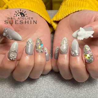 ロング ネイル S ueshinのネイルデザイン