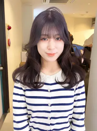 カラー mizuki/ピンク ベージュ.レイヤーのヘアスタイル