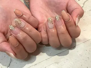 ネイル 韓国/ワンホン/長さ 出しつけ放題🎀のネイルデザイン