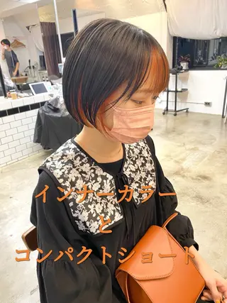 ショート カラー 白髪ぼかし/ショート /ミニボブだいじのヘアスタイル