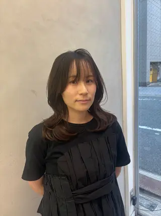ミディアム 中田 渚のヘアスタイル