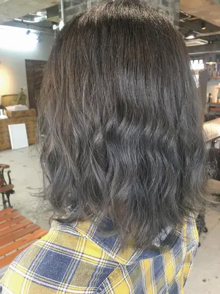 ミディアム カラー パーマ 代表 中島貴志のヘアスタイル