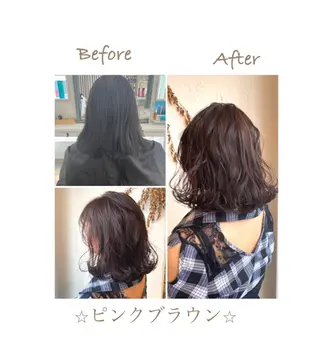 ミディアム カラー パーマ 豊橋美容院 ソンリエのヘアスタイル