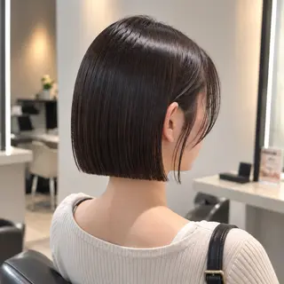 ショート 縮毛矯正×髪質改善 玉山直哉×天王町のヘアスタイル