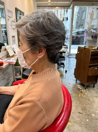 ショート パーマ 佐藤 良祐のヘアスタイル