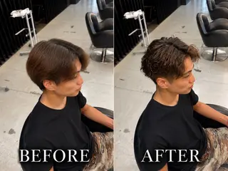 パーマ メンズ 井上 慈温のヘアスタイル