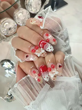 ネイル 24時まで❤︎韓国、 ワンホンネイルのネイルデザイン