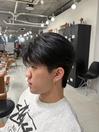ショート メンズ 海外風パーマ カラー特化園田　楓莉のヘアスタイル