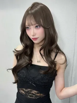 ロング カラー 顔周り/透明感カラー REINA𓍯のヘアスタイル