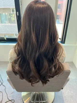 セミロング カラー ヘアアレンジ Aloa透明感ヘア ♡kanami♡のヘアスタイル