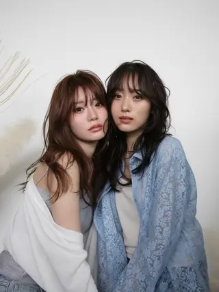 セミロング 恵比寿韓国レイヤー× 艶透明感カラー大場のヘアスタイル