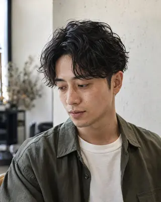 メンズ ショート 緑地公園メンズカット メンズパーマのヘアスタイル