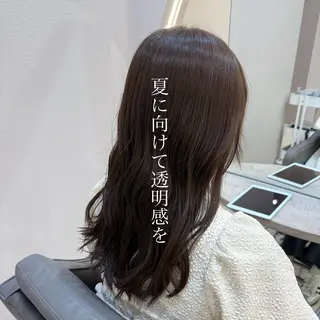 ミディアム カラー 髪質改善ストレート 中林優太のヘアスタイル