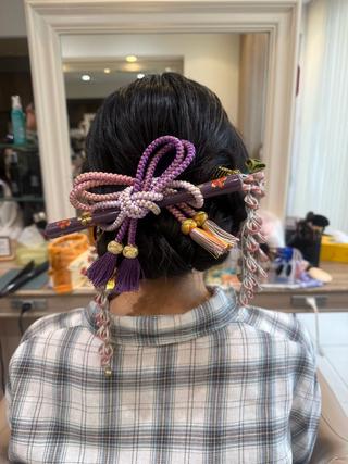 セミロング ヘアアレンジ 韓国ヘアメイク🎀/ 縮毛矯正✨山本媛香のヘアスタイル