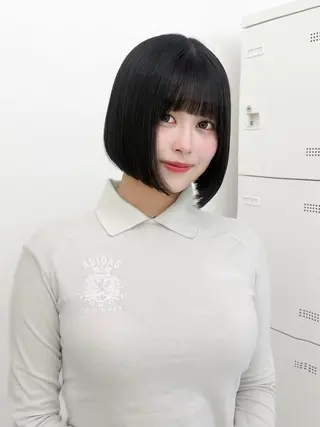 ショート カラー ヘアアレンジ 縮毛矯正🤍 盛れるボブ/ひかりのヘアスタイル