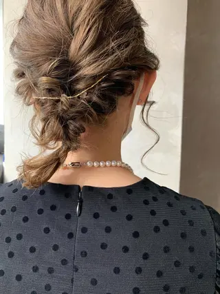 ミディアム ヘアアレンジ ツキノキ　ミナ 8月から西梅田店のヘアスタイル