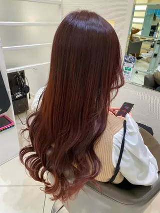 ロング カラー ヘアアレンジ 銀座メンズ専門🖤 叶奈々のヘアスタイル